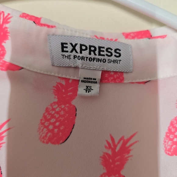 Express Pink Pineapple Blouse - Picture 2 of 4